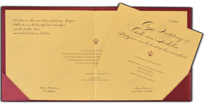 Custom Wedding Cards - CZC-9205A - 4