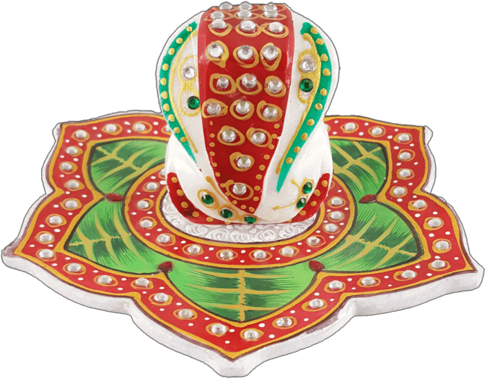 Traditional & Marble Gifts - MG-Marble leaf Ganesh choki - 2