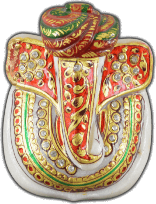test Traditional & Marble Gifts - MG-Marble modern art pagdi Ganesh