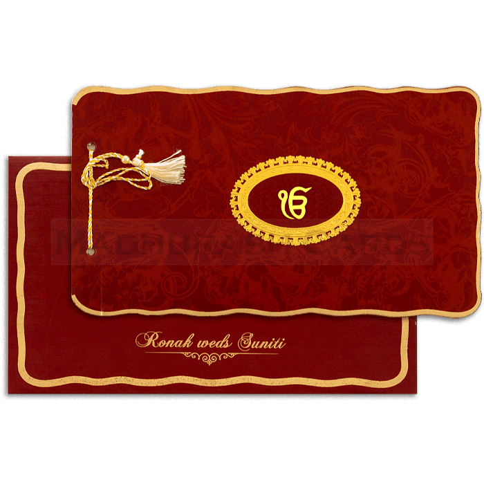 Sikh Wedding Cards - SWC-17108S - 2