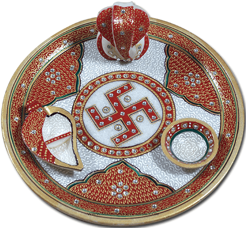 test Traditional & Marble Gifts - MG-Marble Puja Thali 4
