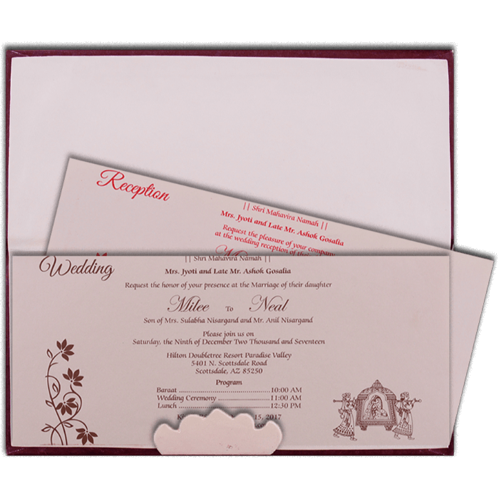 Hard Bound Wedding Cards - HBC-14116S - 3
