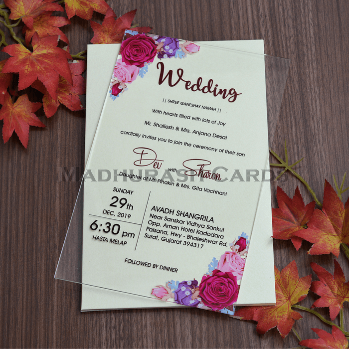 Acrylic Wedding Invites AWI-8863 