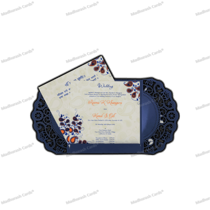 Custom Wedding Cards - CZC-9009B - 4