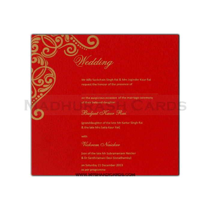 Designer Wedding Cards - DWC-7407I - 4
