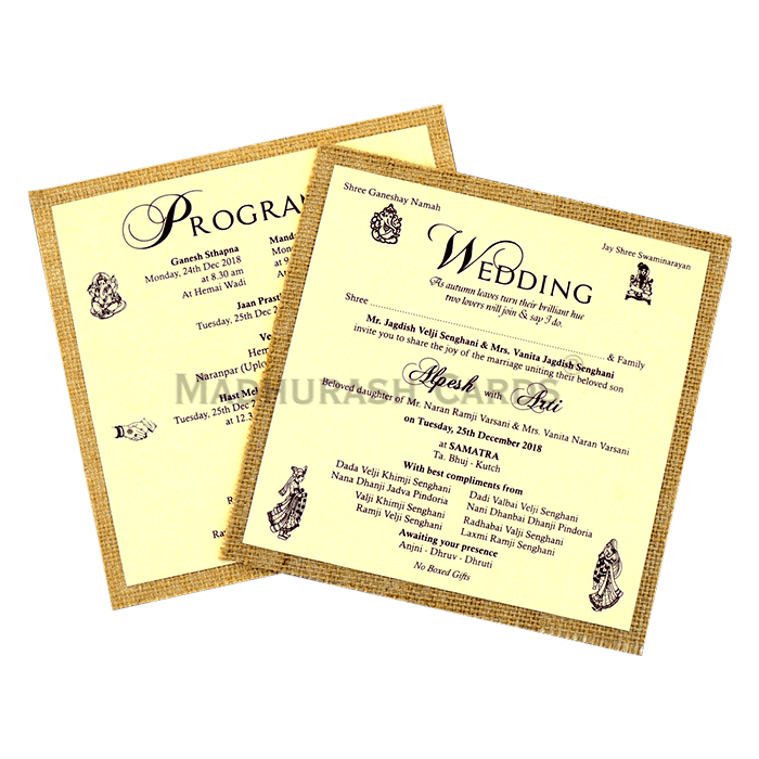 Custom Wedding Cards - CZC-9371 - 4