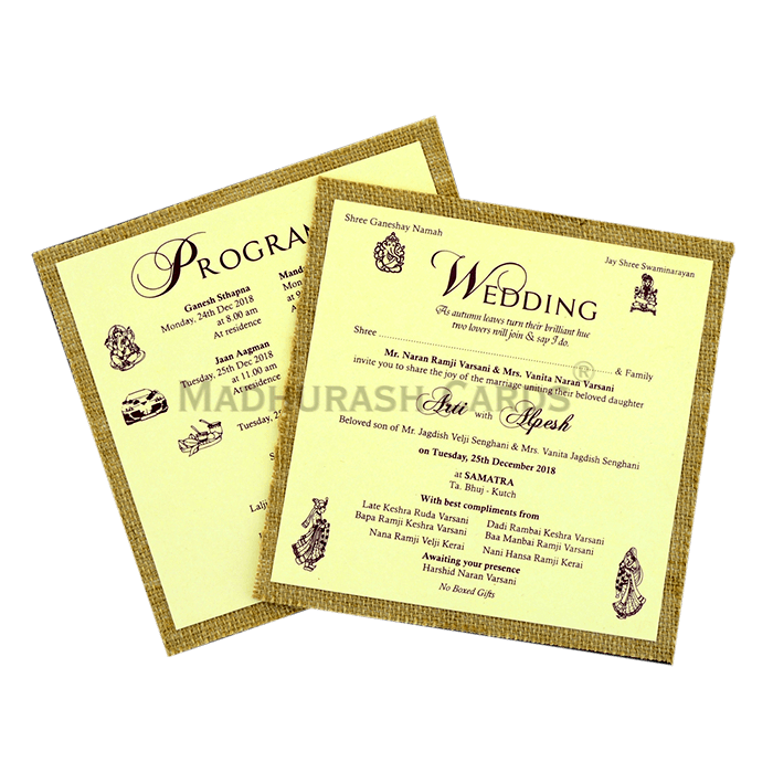 Custom Wedding Cards - CZC-9407 - 4