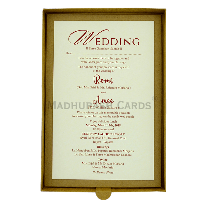 Custom Wedding Cards - CZC-9439 - 5