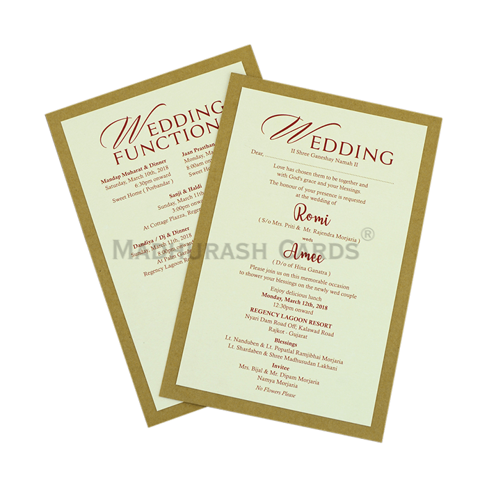 Kraft Wedding Invitations - KWC-9439 - 4