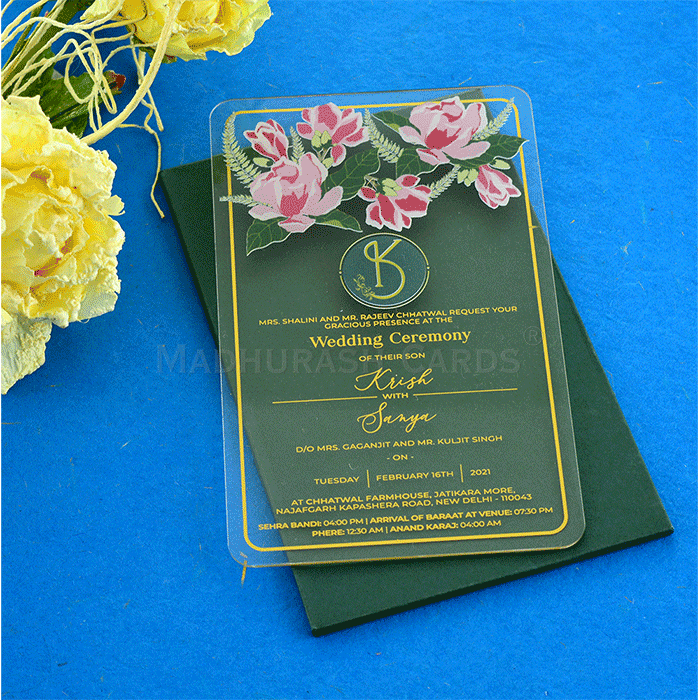 Acrylic Wedding Invites AWI-9427PN 