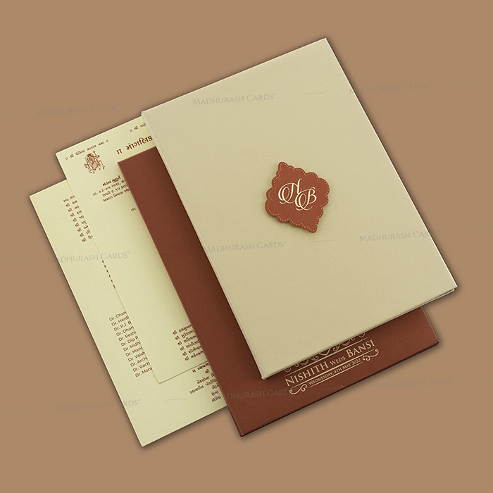 Custom Wedding Cards - CZC-9428Cream - 4