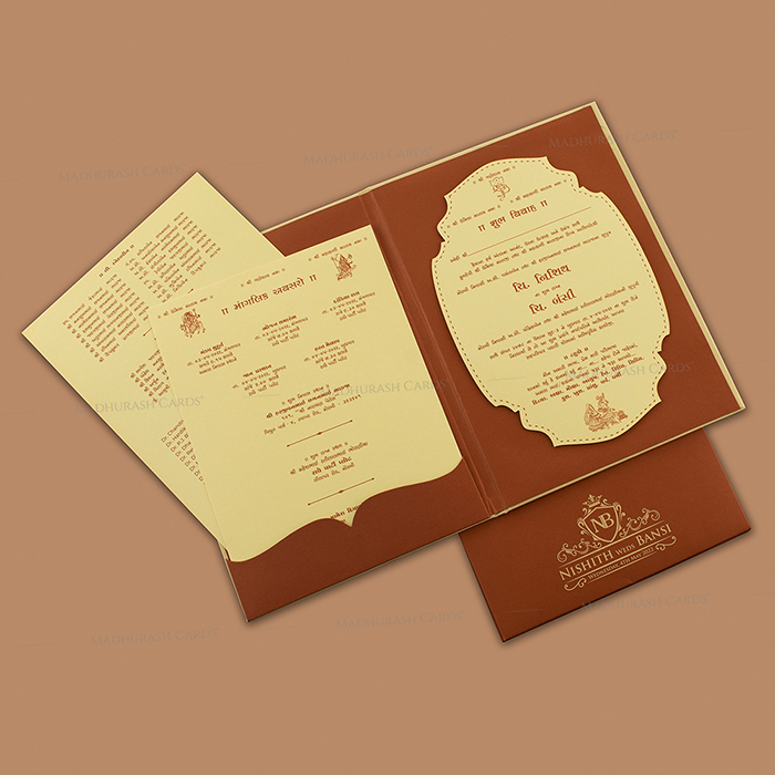 Custom Wedding Cards - CZC-9428Cream - 5