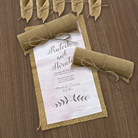 Scroll Wedding Invitations - SC-Jute Scroll