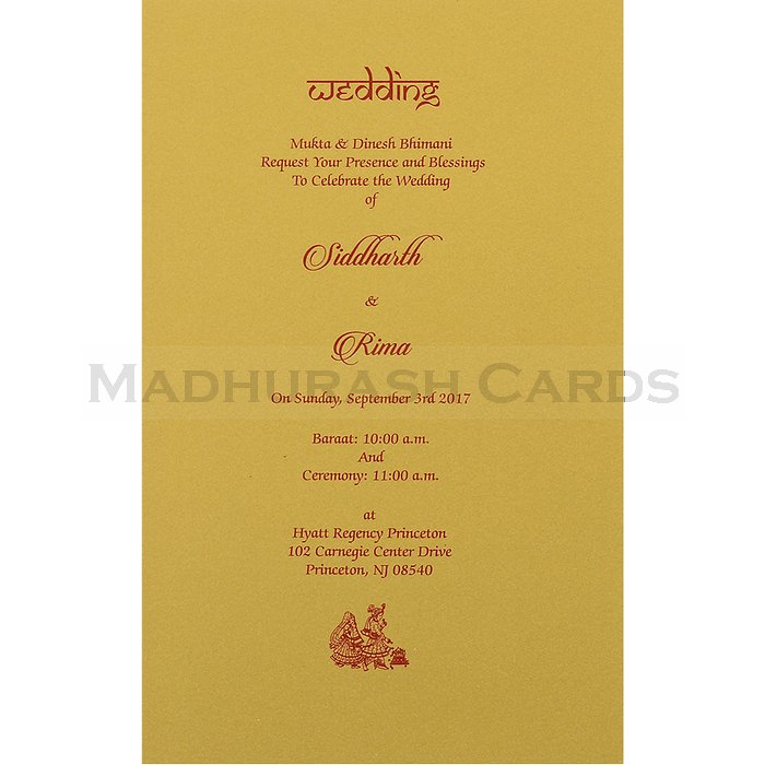 Muslim Wedding Cards - MWC-14127 - 5