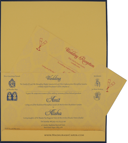 Custom Wedding Cards - CZC-9107BG - 4