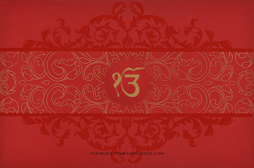 Sikh Wedding Cards - SWC-9107RGS - 2